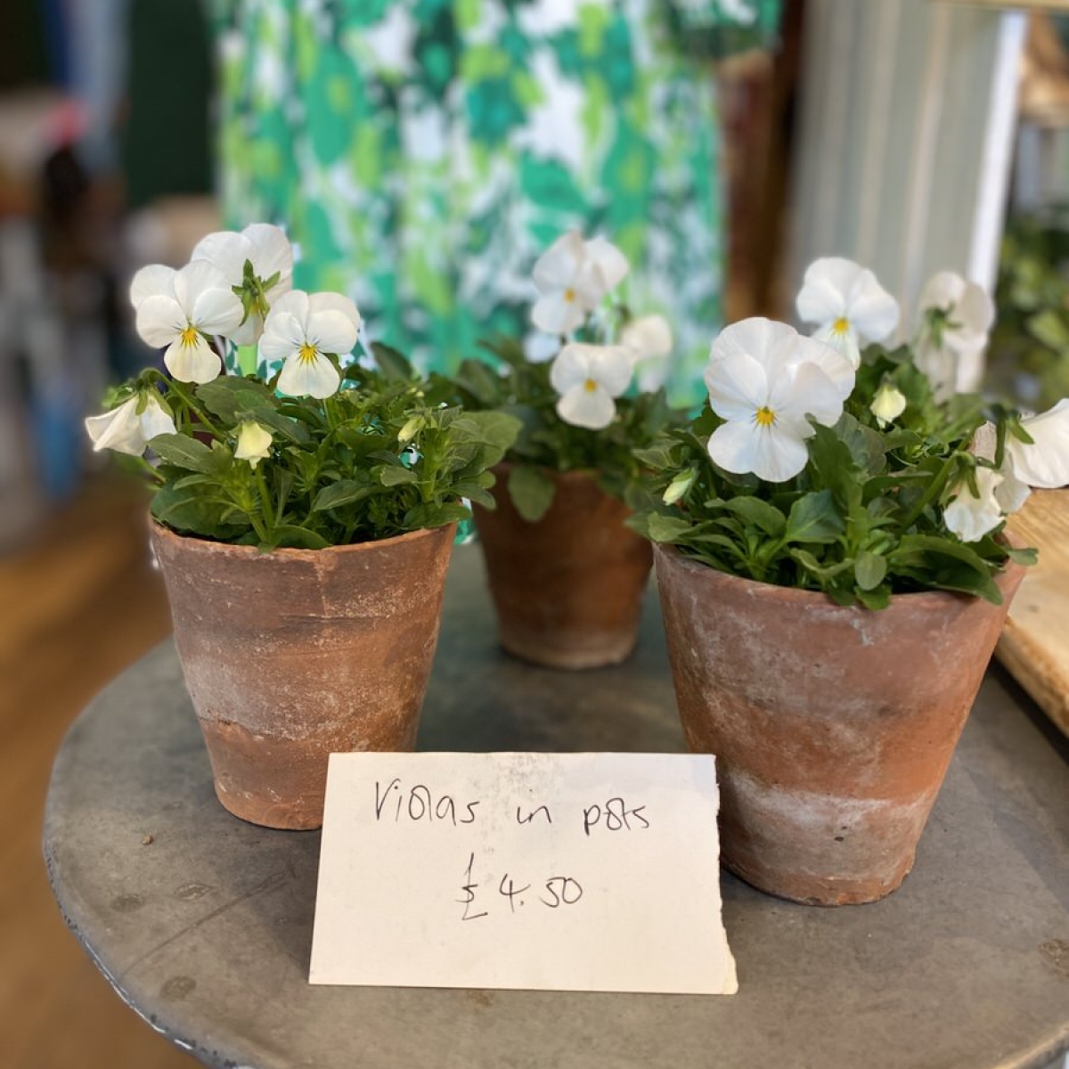 Vintage hand thrown flowerpots